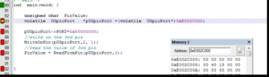 Access GPIO using bit field