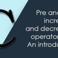 increment and decrement operators in c