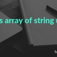 pointer to string array in c