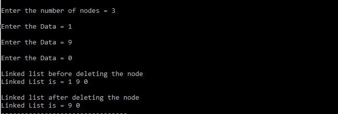 Delete a node in linked list without head pointer