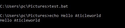 Batch file commands
