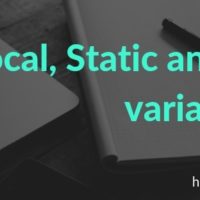 local static and global variables