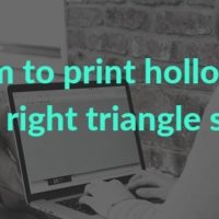 C program to print hollow mirrored right triangle star pattern