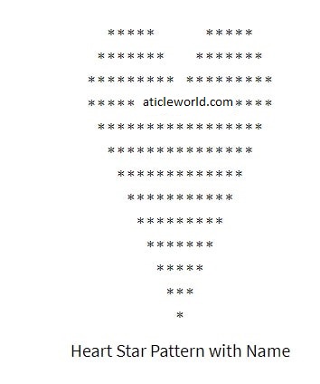 Heart Star Pattern with Name