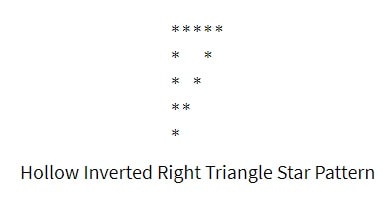 Hollow Inverted Right Triangle