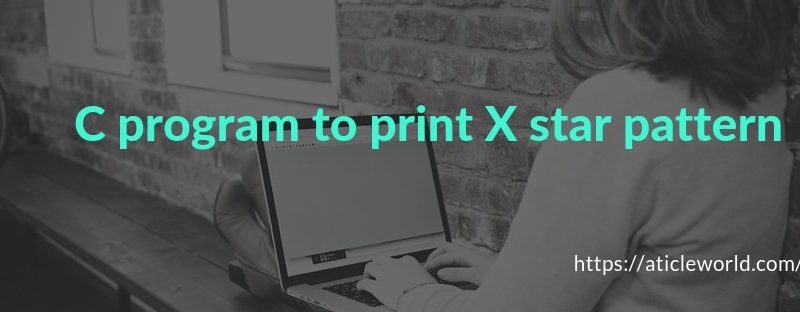 C program to print X star pattern