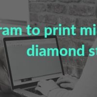 C program to print mirrored half diamond star pattern