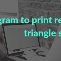 C program to print reverse right triangle star pattern