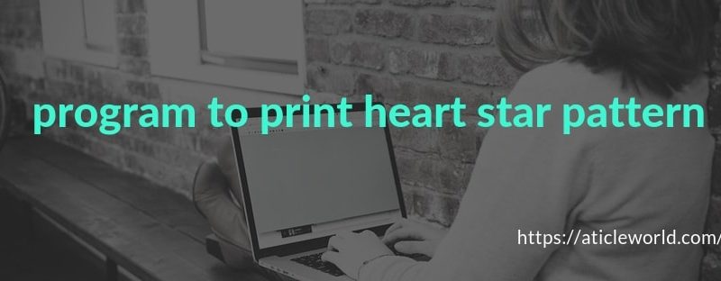 program to print heart star pattern