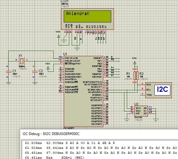 external eeprom i2c pic microcontrolletr