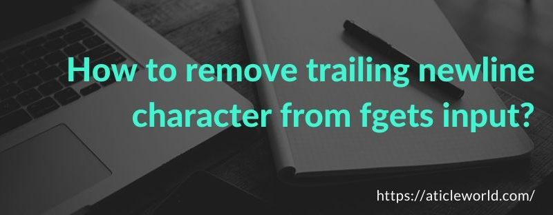 How to remove trailing newline character from fgets input
