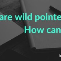 Wild pointers in C