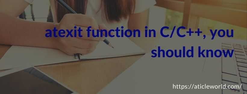 atexit function in c