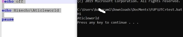 How to echo a new line in batch file - Aticleworld