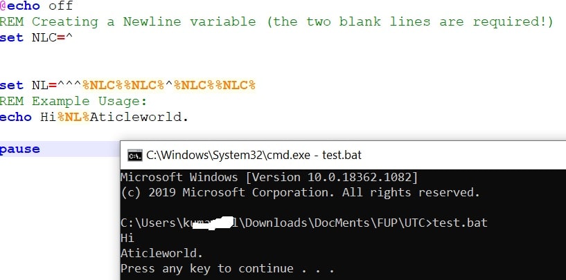 how-to-echo-a-new-line-in-batch-file-aticleworld