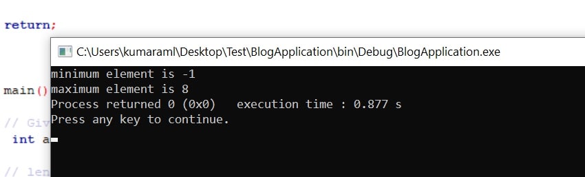 c-program-to-find-the-maximum-and-minimum-element-in-the-array