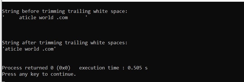 Trim Leading And Trailing Spaces In Postgresql