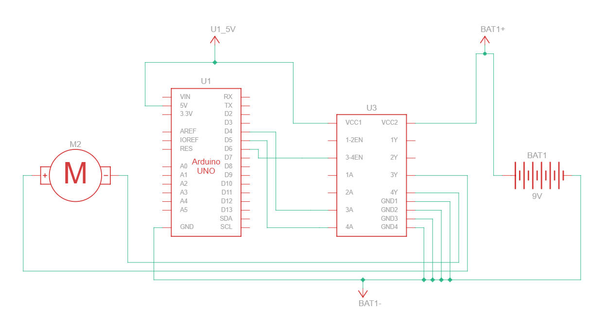 Arduino DC motor circuit diagram 